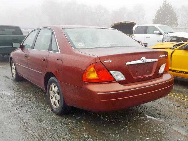 4T1BF28B42U213436 - 2002 TOYOTA AVALON XL MAROON photo 3