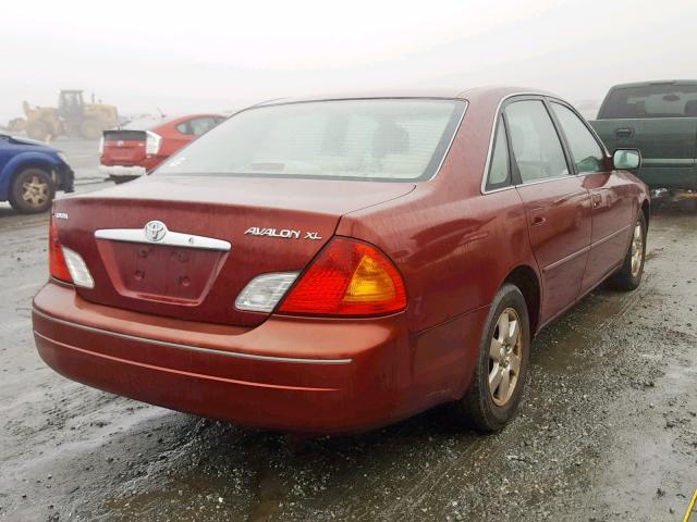 4T1BF28B42U213436 - 2002 TOYOTA AVALON XL MAROON photo 4