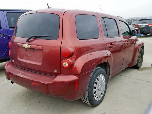 3GNDA13D58S618686 - 2008 CHEVROLET HHR LS მუქწითელი ფოტო 4