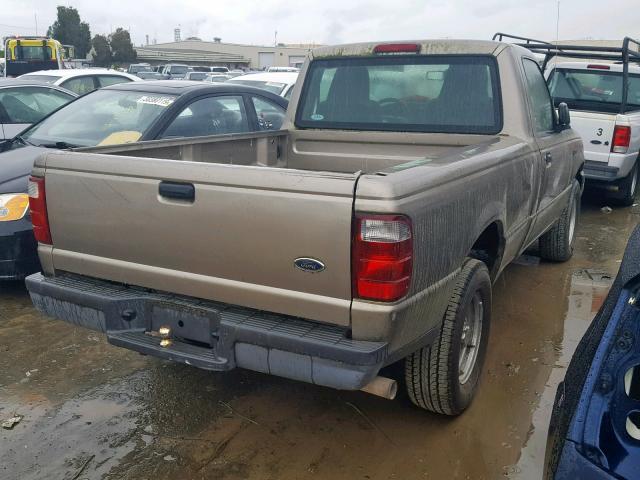 1FTYR10U54PB02683 - 2004 FORD RANGER GRAY photo 4