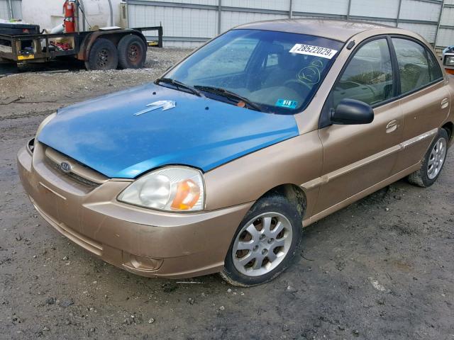 KNADC125236219905 - 2003 KIA RIO GOLD photo 10