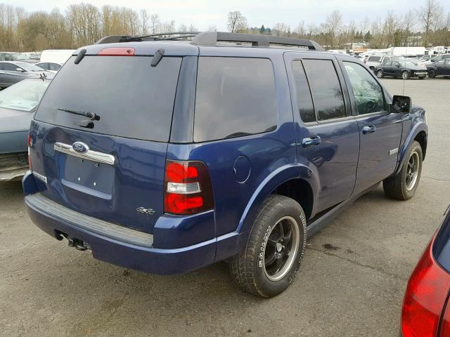 1FMEU73E28UA15402 - 2008 FORD EXPLORER X BLUE photo 4