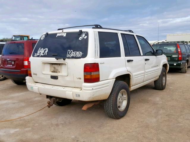 1J4GZ48Y3WC290886 - 1998 JEEP GRAND CHER WHITE photo 4