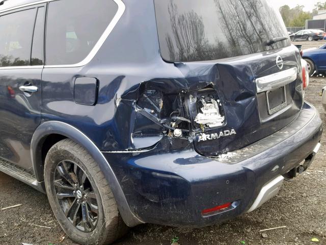 JN8AY2NE2H9701244 - 2017 NISSAN ARMADA PLA BLUE photo 9