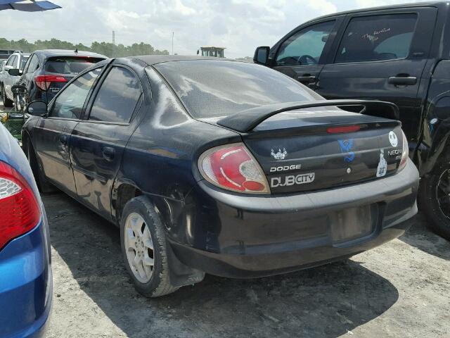 1B3ES56C52D548460 - 2002 DODGE NEON ES BLACK photo 3