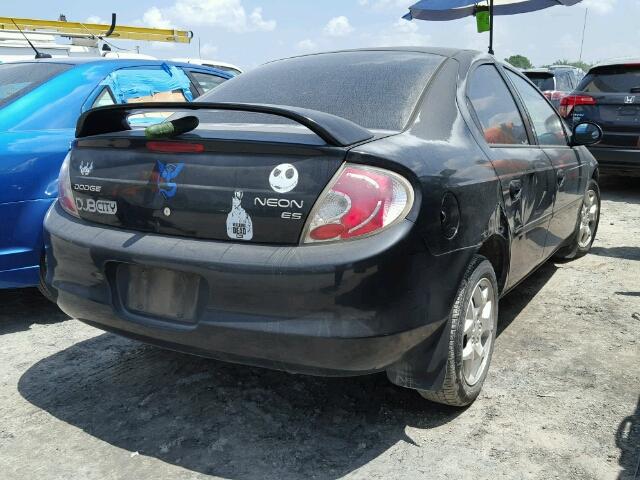 1B3ES56C52D548460 - 2002 DODGE NEON ES BLACK photo 4