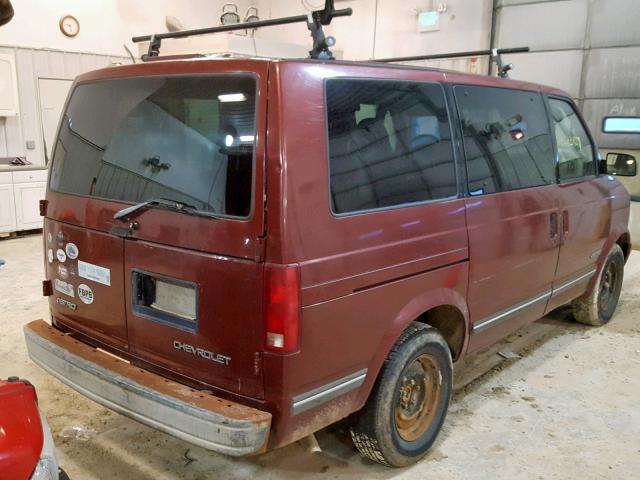 1GNDM19W5WB133554 - 1998 CHEVROLET ASTRO MAROON photo 4