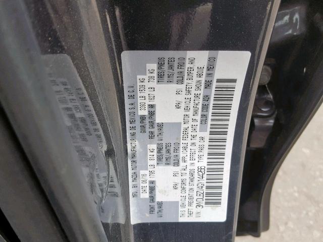 3MYDLBZV4GY144266 - 2016 TOYOTA SCION IA GRAY photo 10