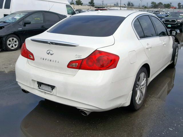 JN1DV6AP2BM831211 - 2011 INFINITI G25 BASE WHITE photo 4