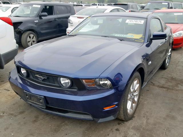 1ZVBP8CF8B5125866 - 2011 FORD MUSTANG GT BLUE photo 2