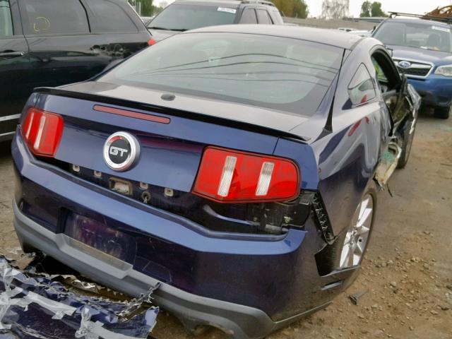 1ZVBP8CF8B5125866 - 2011 FORD MUSTANG GT BLUE photo 4