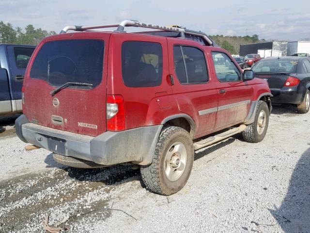 5N1ED28YX2C529601 - 2002 NISSAN XTERRA XE RED photo 4