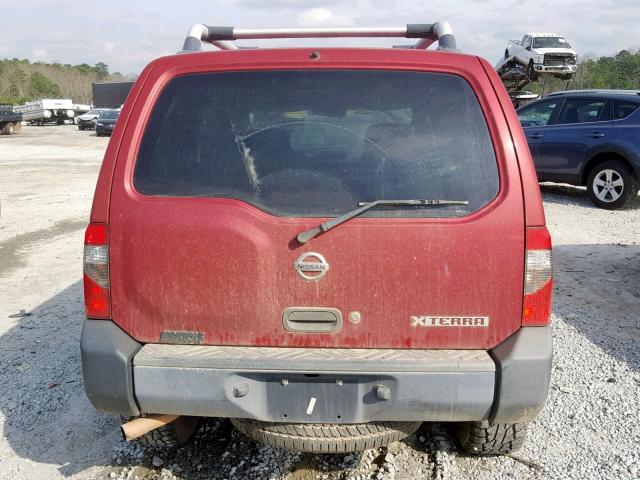 5N1ED28YX2C529601 - 2002 NISSAN XTERRA XE RED photo 9