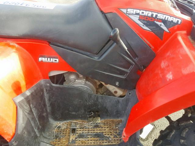 4XAMH50A49A536187 - 2009 POLARIS SPORTSMAN RED photo 7