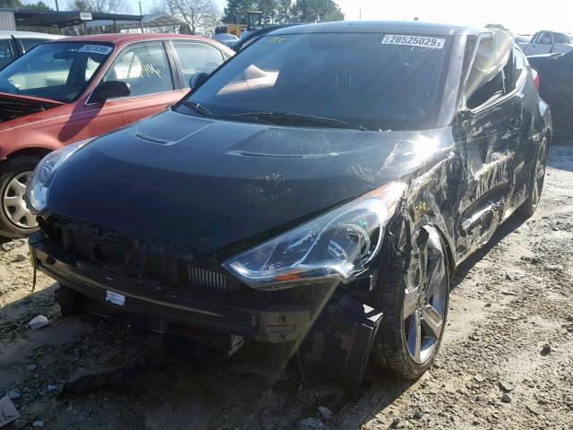 KMHTC6AE6DU161321 - 2013 HYUNDAI VELOSTER T BLACK photo 2