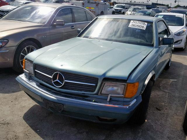 WDBCA45E2MA572725 - 1991 MERCEDES-BENZ 560 SEC TEAL photo 2