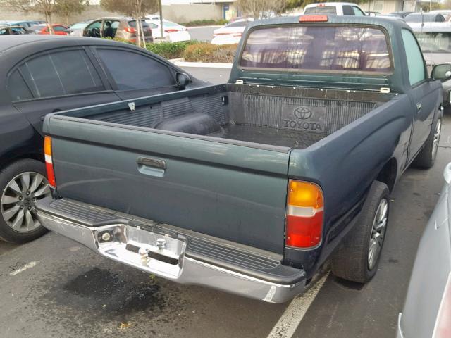 4TANL42N0VZ264699 - 1997 TOYOTA TACOMA GREEN photo 4