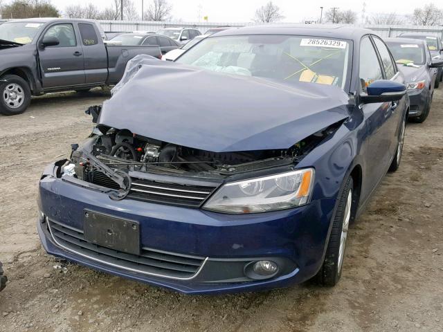 3VWLL7AJ5DM373622 - 2013 VOLKSWAGEN JETTA TDI BLUE photo 2