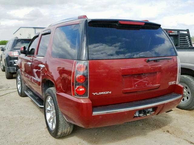 1GKEC63838J155525 - 2008 GMC YUKON DENA MAROON photo 3