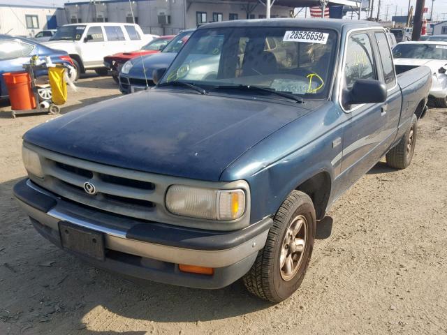 4F4CR16A3VTM33124 - 1997 MAZDA B2300 CAB GREEN photo 2