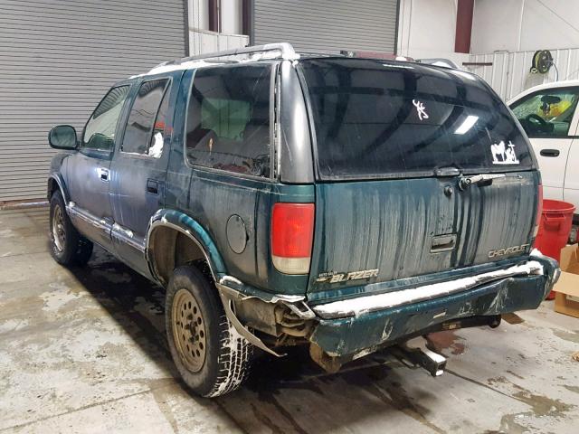 1GNDT13WXV2232218 - 1997 CHEVROLET BLAZER GREEN photo 3