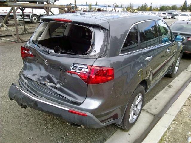 2HNYD2H20AH507609 - 2010 ACURA MDX GRAY photo 4