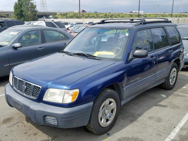 JF1SF63532H708545 - 2002 SUBARU FORESTER L BLUE photo 2