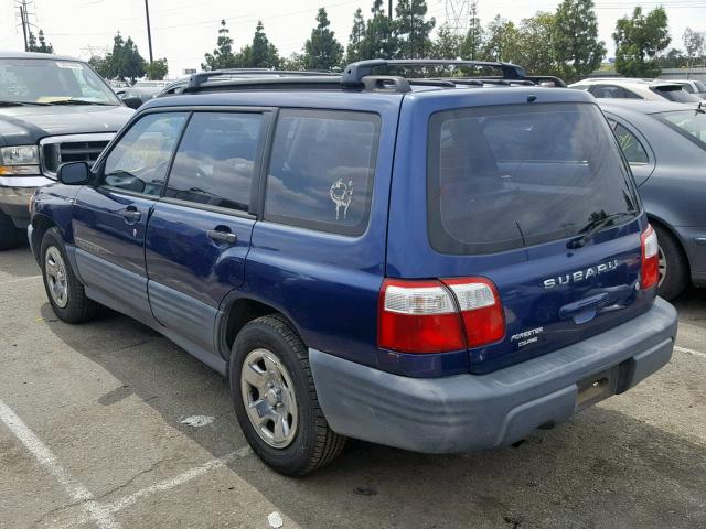 JF1SF63532H708545 - 2002 SUBARU FORESTER L BLUE photo 3