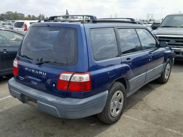 JF1SF63532H708545 - 2002 SUBARU FORESTER L BLUE photo 4