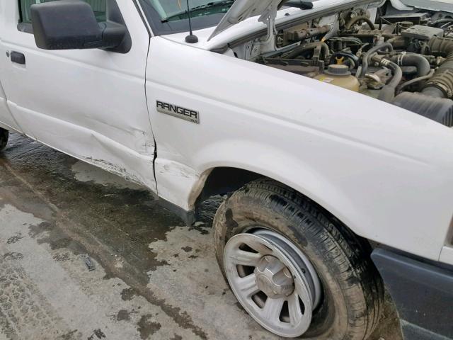 1FTYR10D26PA36628 - 2006 FORD RANGER WHITE photo 9