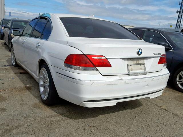 WBAHL83506DT02242 - 2006 BMW 750 I WHITE photo 3