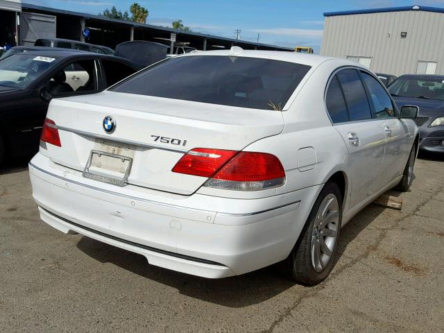 WBAHL83506DT02242 - 2006 BMW 750 I WHITE photo 4