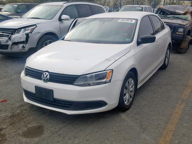 3VW2K7AJ4CM315434 - 2012 VOLKSWAGEN JETTA BASE WHITE photo 2