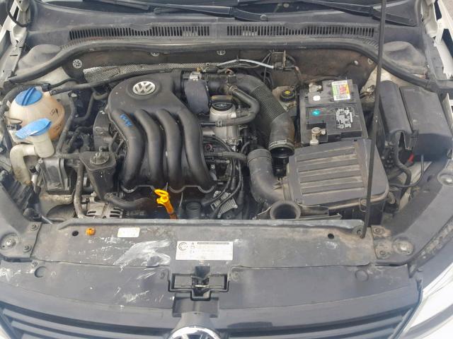 3VW2K7AJ4CM315434 - 2012 VOLKSWAGEN JETTA BASE WHITE photo 7