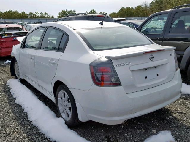 3N1AB6AP2AL682464 - 2010 NISSAN SENTRA 2.0 WHITE photo 3