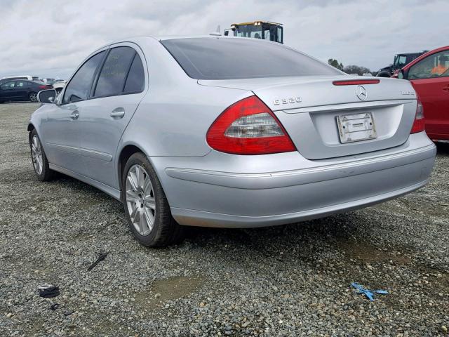 WDBUF22X07B074263 - 2007 MERCEDES-BENZ E 320 CDI SILVER photo 3