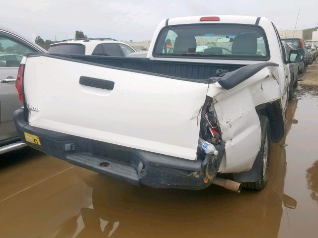 5TENX22N75Z130743 - 2005 TOYOTA TACOMA WHITE photo 4