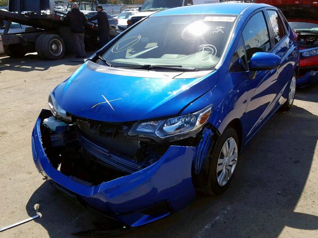 JHMGK5H55GS009831 - 2016 HONDA FIT LX BLUE photo 2