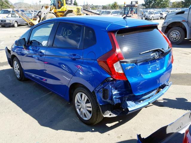 JHMGK5H55GS009831 - 2016 HONDA FIT LX BLUE photo 3