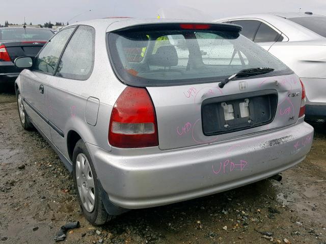 2HGEJ6443YH107944 - 2000 HONDA CIVIC DX SILVER photo 3