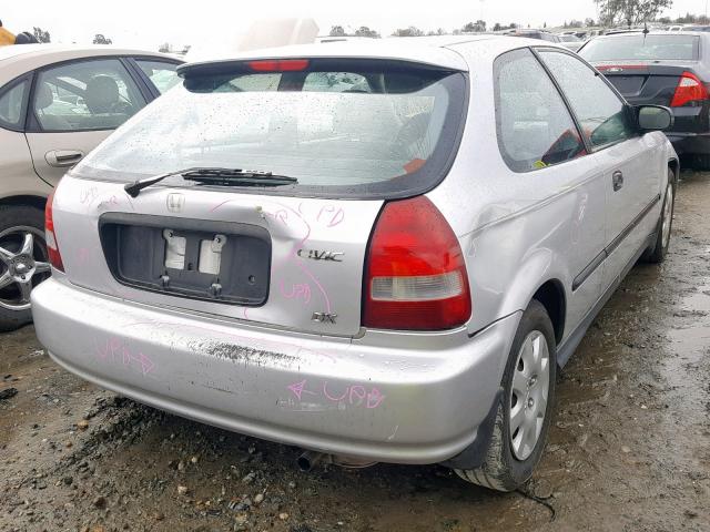 2HGEJ6443YH107944 - 2000 HONDA CIVIC DX SILVER photo 4