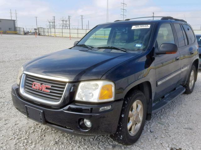 1GKDT13S522364809 - 2002 GMC ENVOY BLACK photo 2