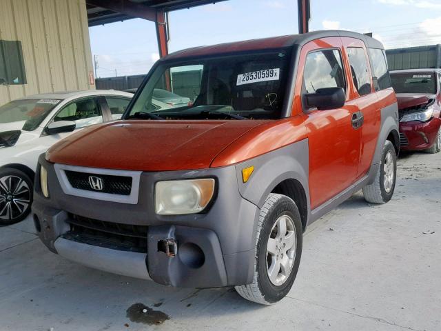 5J6YH28543L008350 - 2003 HONDA ELEMENT EX ORANGE photo 2