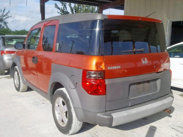 5J6YH28543L008350 - 2003 HONDA ELEMENT EX ORANGE photo 3