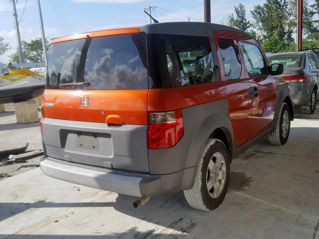 5J6YH28543L008350 - 2003 HONDA ELEMENT EX ORANGE photo 4