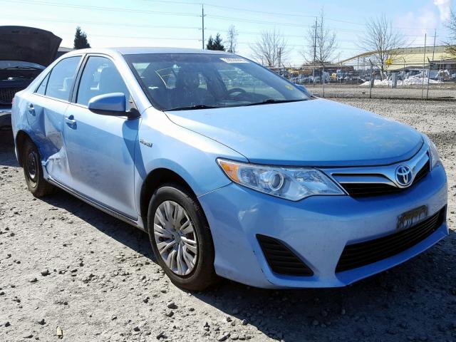 4T1BD1FK1CU051415 - 2012 TOYOTA CAMRY HYBR BLUE photo 1