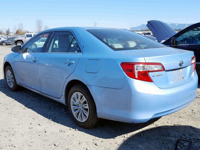 4T1BD1FK1CU051415 - 2012 TOYOTA CAMRY HYBR BLUE photo 3