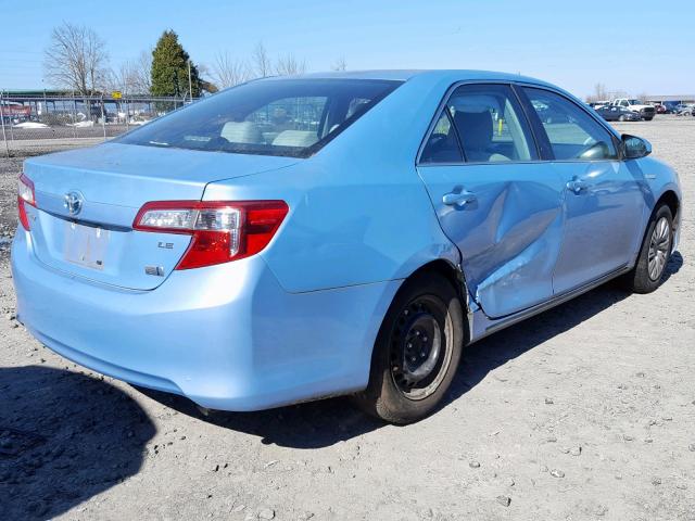 4T1BD1FK1CU051415 - 2012 TOYOTA CAMRY HYBR BLUE photo 4