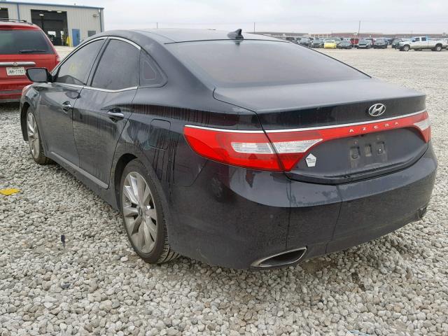 KMHFH4JG0DA276583 - 2013 HYUNDAI AZERA GLS BLACK photo 3