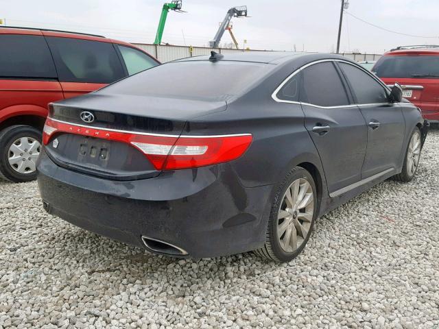 KMHFH4JG0DA276583 - 2013 HYUNDAI AZERA GLS BLACK photo 4